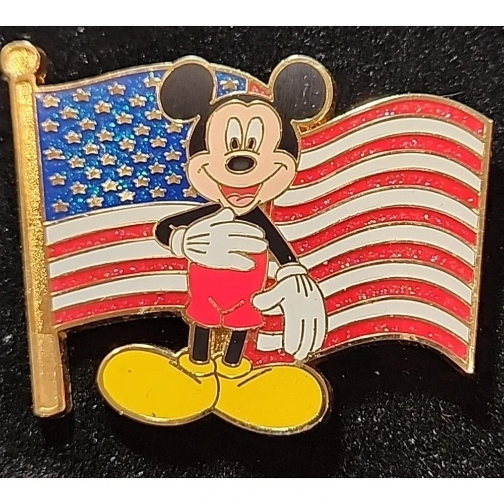 Disney Pin Old Glory Mickey Mouse American Flag Patriotic JUMBO LE‎ 125 70736 DS
